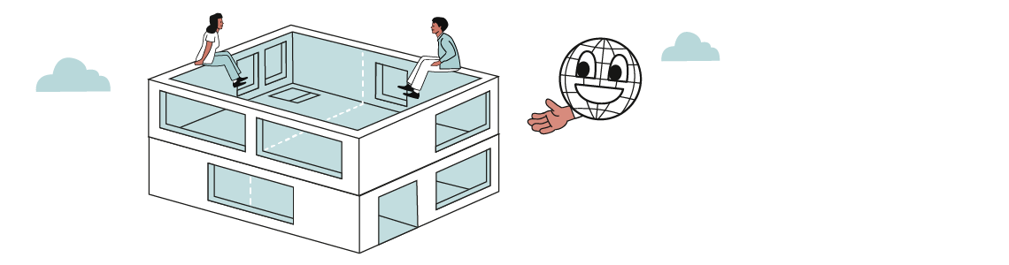 Symbolgrafik: Illustration zum Blogbeitrag Wohnraum Sharing